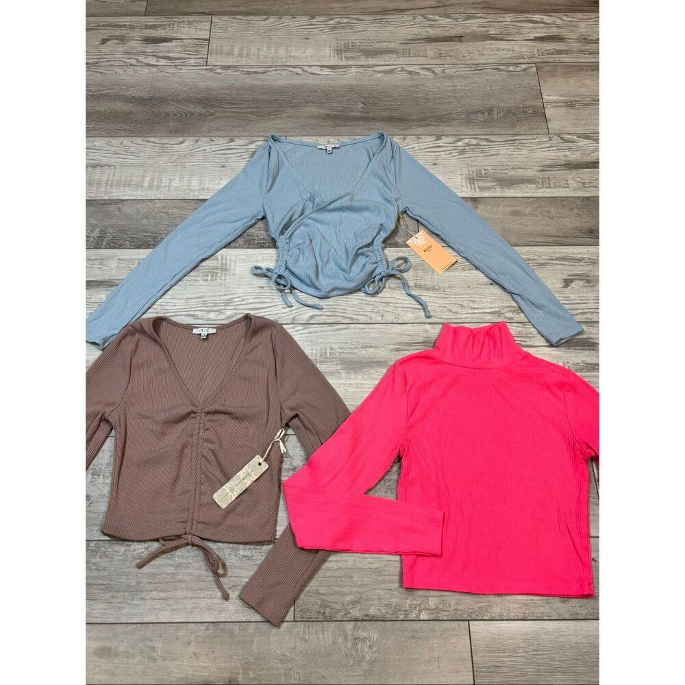 BlaShe bundle of 3 cinched crop tops size S